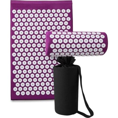 3 Piece Massage Mat With Needles Head Neck Back Foot Massage Pad Spike Cushion Shakti Mat Pillow Massage & Relaxation