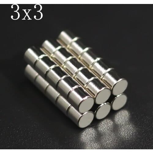 50/100/200/500/1000 Pcs 3x3 Neodymium Magnet 3mm x 3mm N35 NdFeB Round Super Powerful Strong Permanent Magnetic imanes Disc 3x3