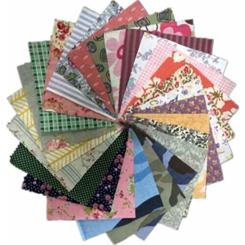 50 Pcs/Pack Random Color Cotton Patchwork Fabric Bundle For Diy 10x10cm T7866-32