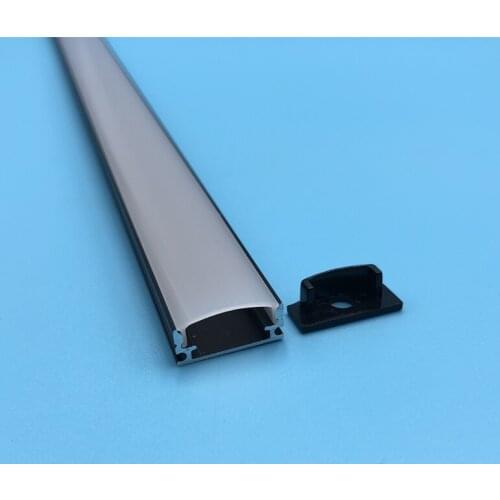 LED Aluminum Channel with White Diffuser Covers, End Caps, and Mounting Clips for LED Flex/Hard Strip Light Installations