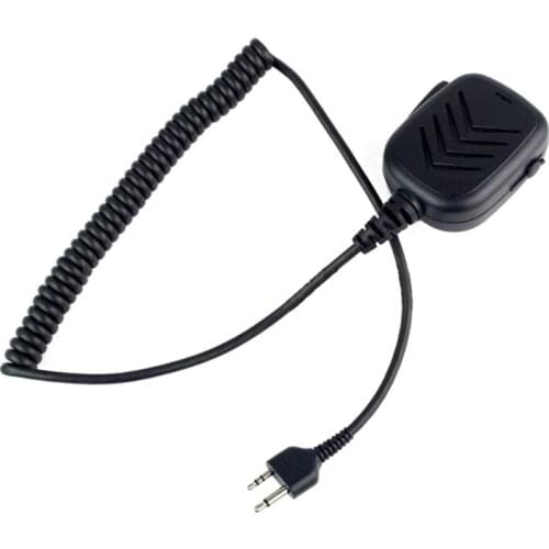 Black 1.97x2.76x0.79inch Plastic Commountain Compact Speaker Walkie-talkie Hand Microphone