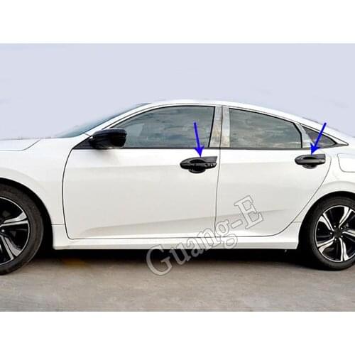 Car Styling Cover Door Handle Bowl Detector Sticker Frame Lamp Trim Armrest Handrail For Honda Civic 10th Sedan 2019 2020 2021