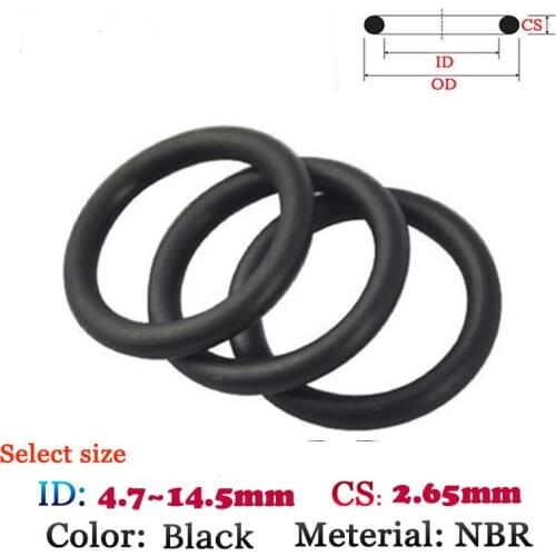 CS2.65 ID4.7mm Fluoro Rubber O-Ring 50pcs Washer Seal Plastic gasket Silicone ring film oil and water seal gasket NBR material