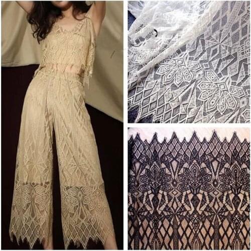 GLace 3M/Lot High Quality Exquisite Small Bone Line Eyelash Lace Fabric DIY Clothing Accessories African Fabric TX715