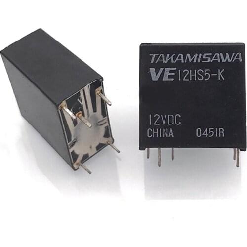 HOT NEW 12V relay VE12HS5-K VE12HS5 K VE12HS5K 12VDC DC12V 12V The integrated circuit 5PIN