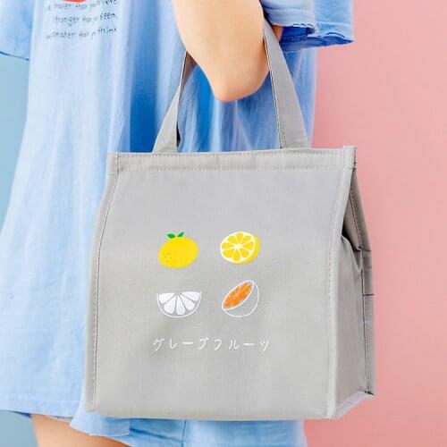Cute Fruit Lunch Bag For Kids Women Girl Picnic Portable Thermal Oxford Cooler Picnic Ice Insulated Lunch Box Tote Food BBQ Bags