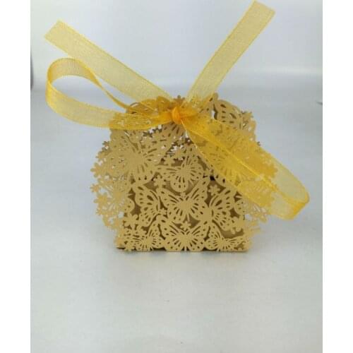 Butterfly Laser Cut Candy Gift Boxes, included ribbon,Creative Favor Bags, baby shower
