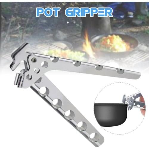 Camping Pot Pan Gripper Handle Bowl Gripper Outdoor Picnic Cookware Tableware for Tourism Anti-hot Pot Pan Gripper Holder