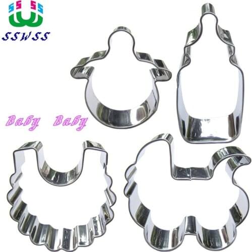 Pacifier,Bottle,Bib,Baby Carriage Shape Cake Decorating Tools,Baby Series Cookie Baking Molds,Direct Selling