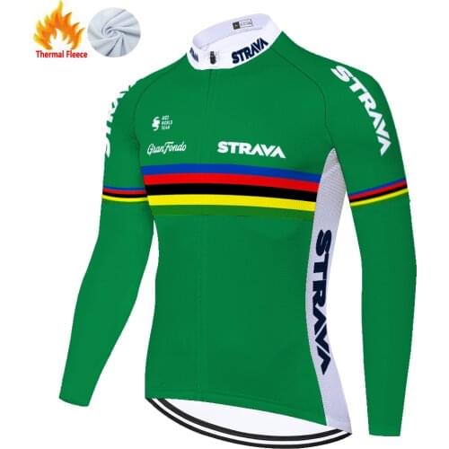Strava Winter Thermal Fleece Roupa Masculino 자전거져지 Camisa Masculina Men Koszulka Rowerowa Hombre Maillot Ciclismo Cycling Jersey