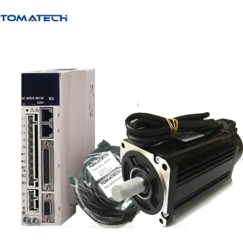 TOMATECH Latest version compact Package solution High quality 750W 3000rpm 2.4nm AC Servo motor and AC servo driver with cable