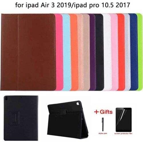 Slim Magnetic Smart PU Leather Case for iPad Pro 10.5 inch 2017 2015 Cover for New iPad Air 3 10.5 2019 3rd Gen Case+film+pen