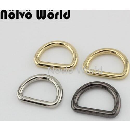 Nolvo World 5-20-100pcs 4 colors 20*13mm 3/4" thin d ring,2cm bulk metal welded d rings for hanger connector accessories