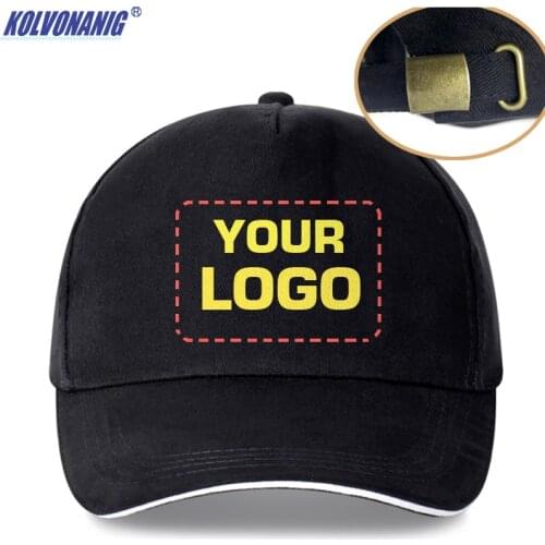 YOUR LOGO personalized customized Printed DIY Baseball Cap Men High-quality Cotton Dad Hat Snapback Unisex Sun Hats Trucker caps