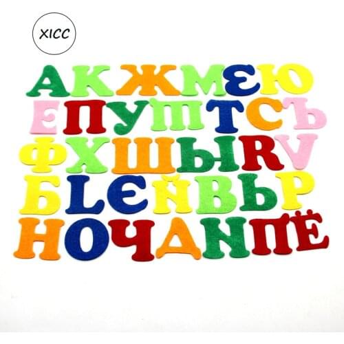 XICC Russian Letters Felt Alphabet Diy For Early Childhood Education Nonwoven Decor Scrapbooking School Kids Handwork Craft Vilt