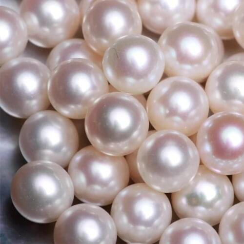 3A beautiful 10pcs/lot 3mm 8mm 11mm High quality natural freshwater pearl white pink purple round shape pearl for pearl jewelry