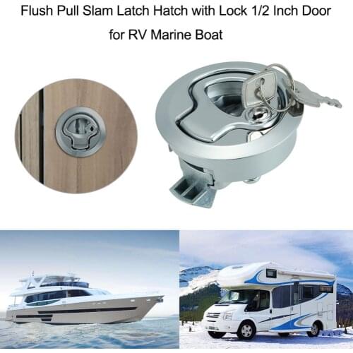 1/2" Door Lock 2" Flush Pull Slam Latch for camper RV Marine Boat Car Styling Car Accessories