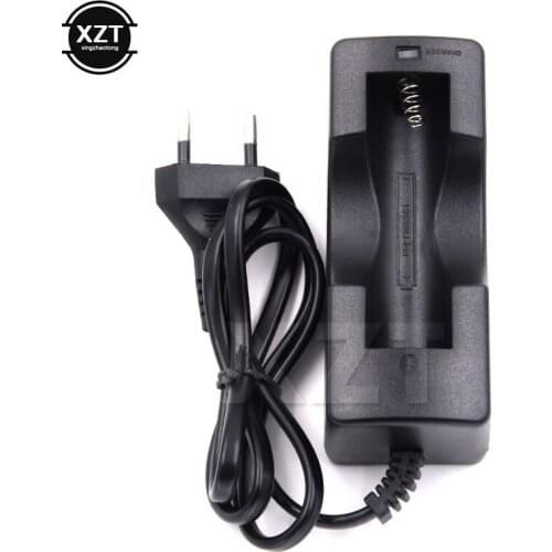 1 Slot 18650 Battery Charger EU US plug 18650 li-ion battery Smart Charger Wired Single Travel Charger Charging Cable Wholesale