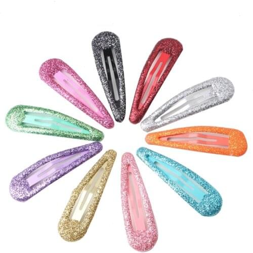 100Pcs Sequined Hairpin Headdress Color Bb Cute Baby Child Hairpin Headdress Female Bangs Side Clip Sprinkled Powder