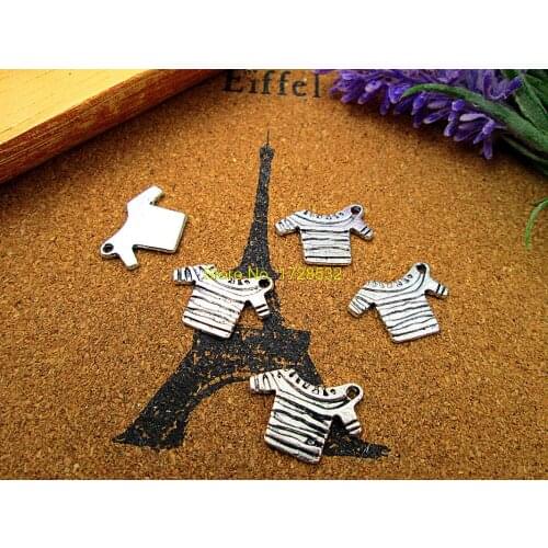 15pcs coat charms silver tone coat charms pendants 23x17mm