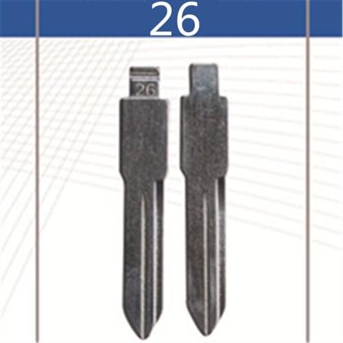 2 Pcs Uncut Replacement Car Key Blade for BUICK Key No.26 Blank Brass Car Key Blade