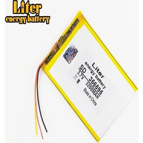3 line 3.7V 3200mAh Lithium Tablet polymer battery for Tablet PC / MID PDA 356595