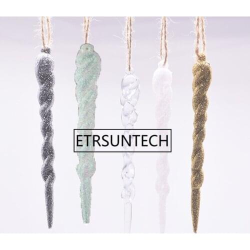 300pcs Christmas Decoration Simulation Ice Winter Frozen Party Holiday Xmas Tree Hanging Ornament s Hanging Ornament Wholesale