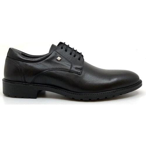 Mens Black Genuine Leather Classic Shoes FSC9504