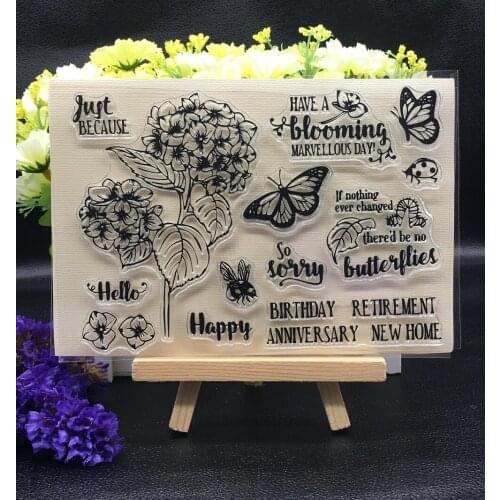 Flower stamp Clear Stamp for Scrapbooking Transparent Silicone Rubber DIY Photo Album Decor A309