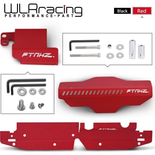 Radiator Cooling Plate Shroud & Pulley Belt Cover & Boost Control Solenoid Cover For 08-14 Subaru WRX STI