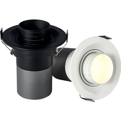 Focus 15-60° LED Wall Washer Spotlight 7W 15W 24W Dimmable 110V 220V COB Downlight LED Ceiling Lamp Anti-glare For Bar Lighting