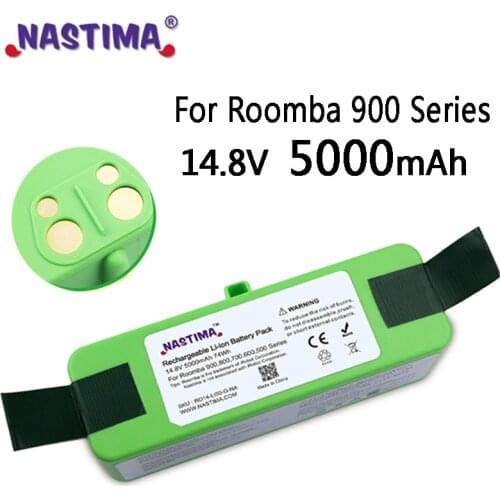 NASTIMA Li-ion Battery 14.8V 5000mAh for iRobot Roomba 900 800 700 600 500 Series 960 980 985 550 560 610 680 690 780 870 890