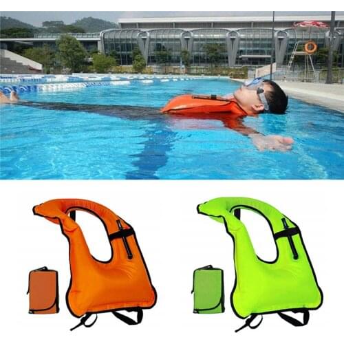 New Inflatable Life Jacket Waterproof Coating Pool Buoyancy Floating Vest Adult Safety Snorkeling Swimming Life Jacket Lifebuoy
