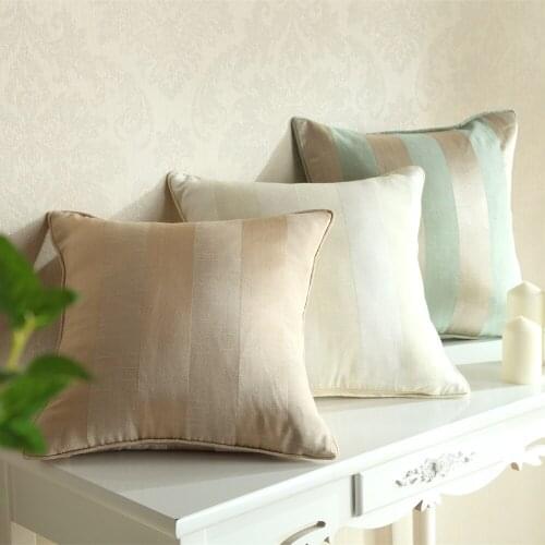 Stripe Cushion Covers 45x45 cm Square Elegant Hotel Throw Pillow Cover for Car Chair Sofa 2 Pieces Simple Pillowcase with Zipper