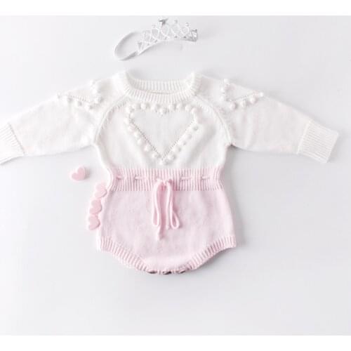 HITOMAGIC Newborn Baby Girl Clothes Kids Bodysuit Girls Clothing Knitting Romper Jumpsuit Warm For Winter Outfits Children