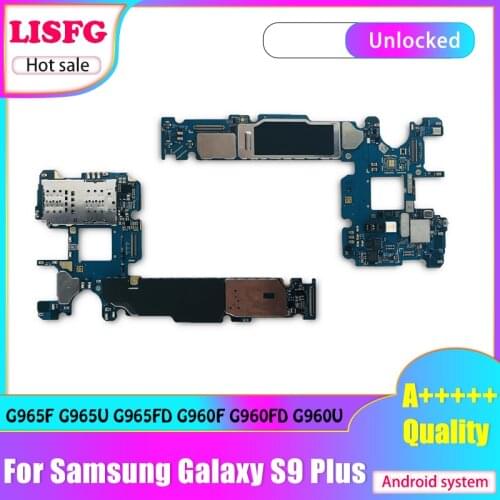 100% Original Unlocked Motherboard For Samsung Galaxy S9 Plus G960F G960U G960FD G965F G965FD G965U Logic Board With full Chips