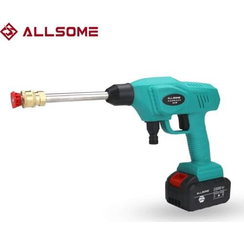 Allsome Car Washing Water Gun High Pressure Washer Machine Rechargeable Charge Display Garden Tool For Makita Battery