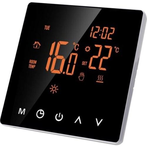 Weekly Programmable Temperature Controller Large Power Touch Screen Temperature Controller PC Flame Retardant Material