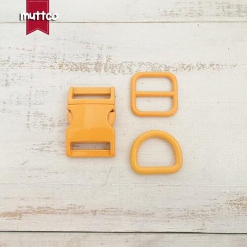 Colour mixture metal buckle quick side release buckle set for garment bag dog accessories 20mm webbing DIY pet collar 7 colours