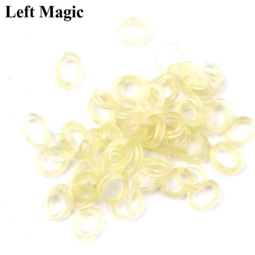 10pcs Rubber Bands For Folding Coins key tube Bitten Cookie magic tricks magician prop tool Toys