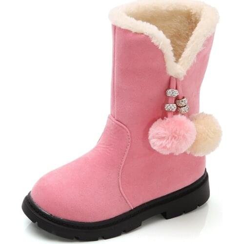 2019 Winter New Girls Boots Warm Cotton Boots Princess Long ChildrenS Shoes Kids In The Boots 3 4 5 6 7 8 9 10 11 12 Year Old