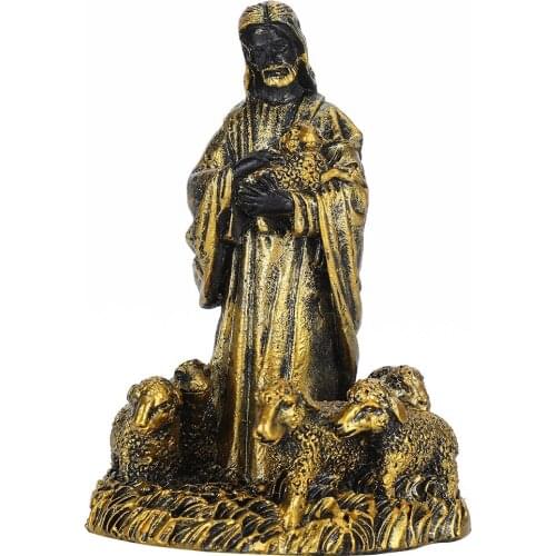 Resin Jesus Statue Ornaments Religious Figurine Crafts Gifts Home Office Decoration