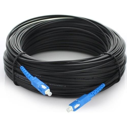 50M Outdoor Drop Cable SC UPC Simplex FTTH Drop Patch Cable Singlemode Fiber Optic Patch Cord FTTH Fiber Optic Jumper Cable