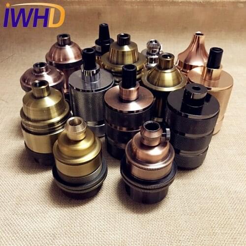 IWHD Douille E27 Vintage Socket For Pendant Light Edison E27 Lamp Holder Soquete E27 Portalamparas Vintage