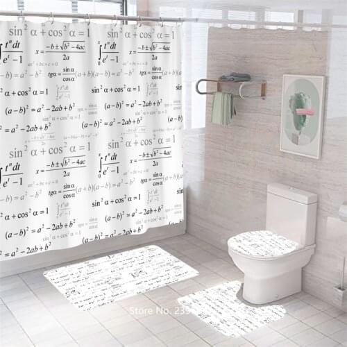 Fun Cartoon Animals Dinosaur Shower Curtain Free Hook Waterproof Shower Curtain Non-slip Blanket Toilet Seat Cover Non-slip Mat