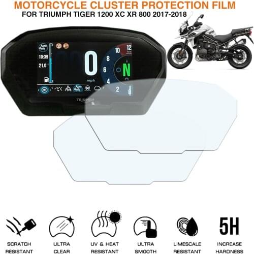 Motorcycle Cluster Scratch Protection Film Screen Protector For Triumph Tiger 1200 XC XR 800 2017-2018