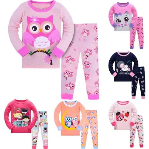 3-8 Years Autumn Kids Clothes Childrens Sets Baby Girl Boys Long Sleeve Cartoon Pajamas Casual Outfit Set Conjunto Bebe