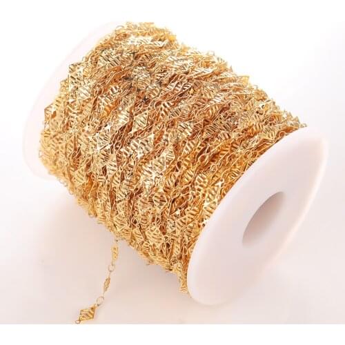 1 Meter Stainless Steel Carved Fish Link Chains for DIY Handmade Bracelet Anklet Bulk Chains Jewelry Findings Making Supplies