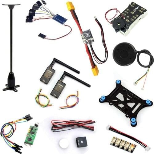 10 in 1 PX4 PIX 2.4.8 32 Bit Flight Controller I2C Shock Absorb OSD PPM M8N GPS 915MHZ Telemetry Kit LED Module for DIY RC Drone