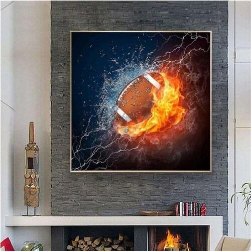 100% Full DIY 5D Diamond Rugby Cross Stitch Diamond Embroidery Patterns rhinestones Diamond Mosaic